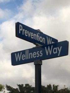 Wellness Prevention Way Street Sign